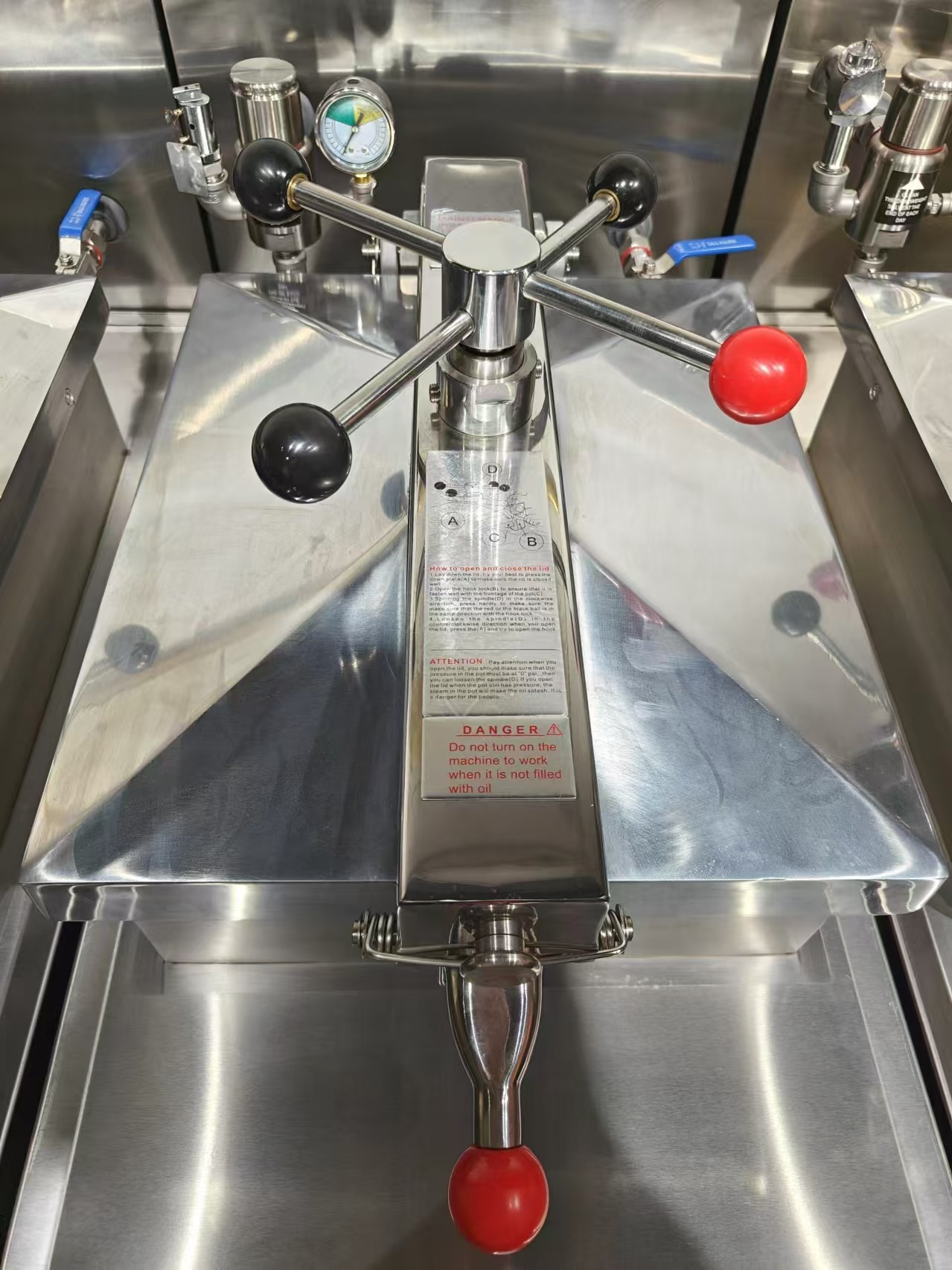 Electric Mechanical Panel 25L Without Oil Filtration Chicken Pressure Fryer