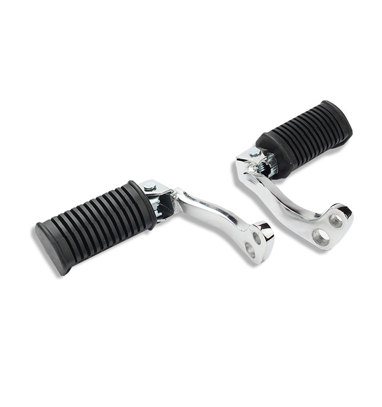 GN125 Motorcycle Front Footrest Parts Aluminum Rubber Wide Foot Pegs For Distribution