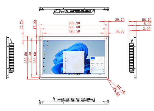 21.5-Inch High-Definition Windows Monitor for Retail Signage and Digital Advertising