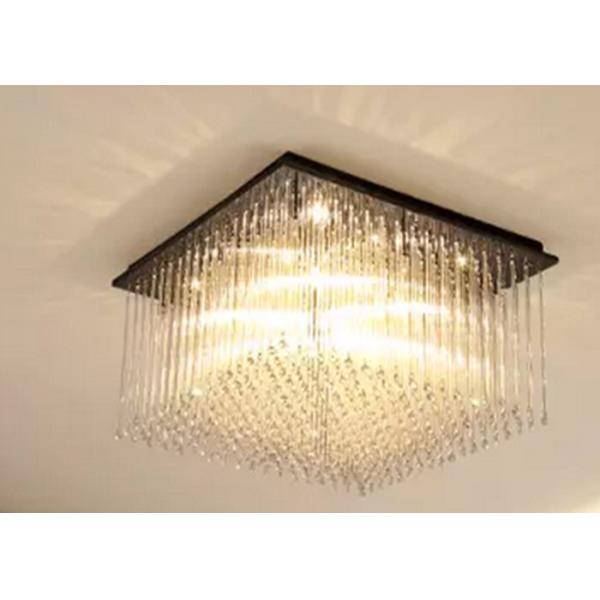 Quality Luxurious Led Downlight Ceiling Light Rectangular Modern Crystal Chandelier for sale