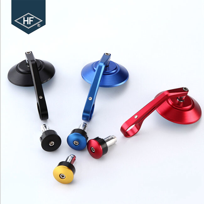 CNC Colorful Motorcycle Modified Parts 22 7 / 8" Aluminum Bar End Rear Side Mirrors