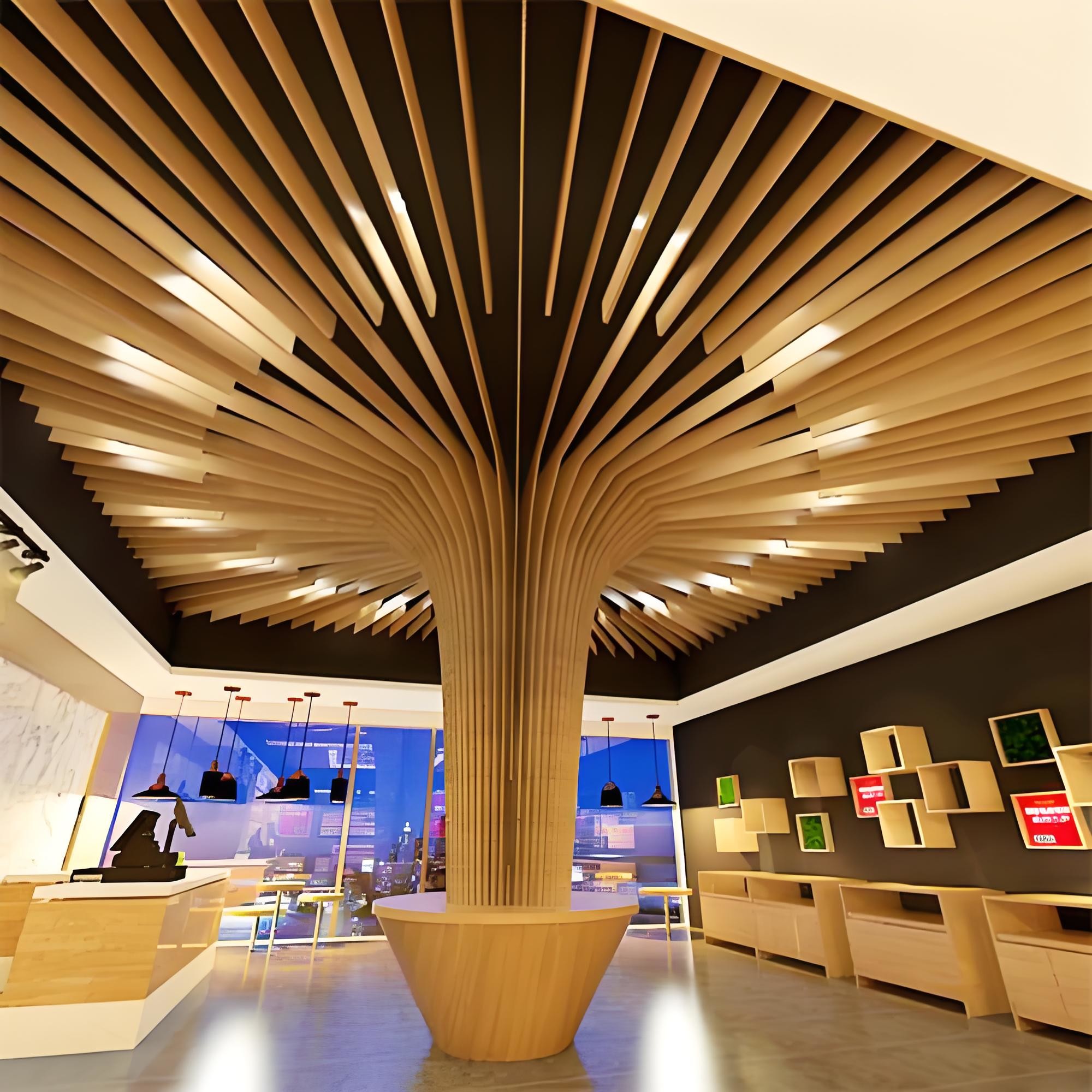 Linear Square Tube Metal Aluminum Stretch Ceiling Wall Panel