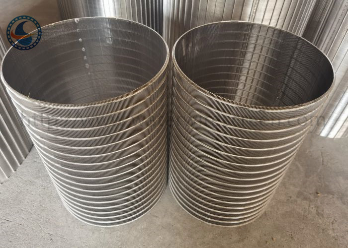 Stainless Steel 316l Reverse Wedge Screen Filter Johnson Drum Screen For Back Washing
