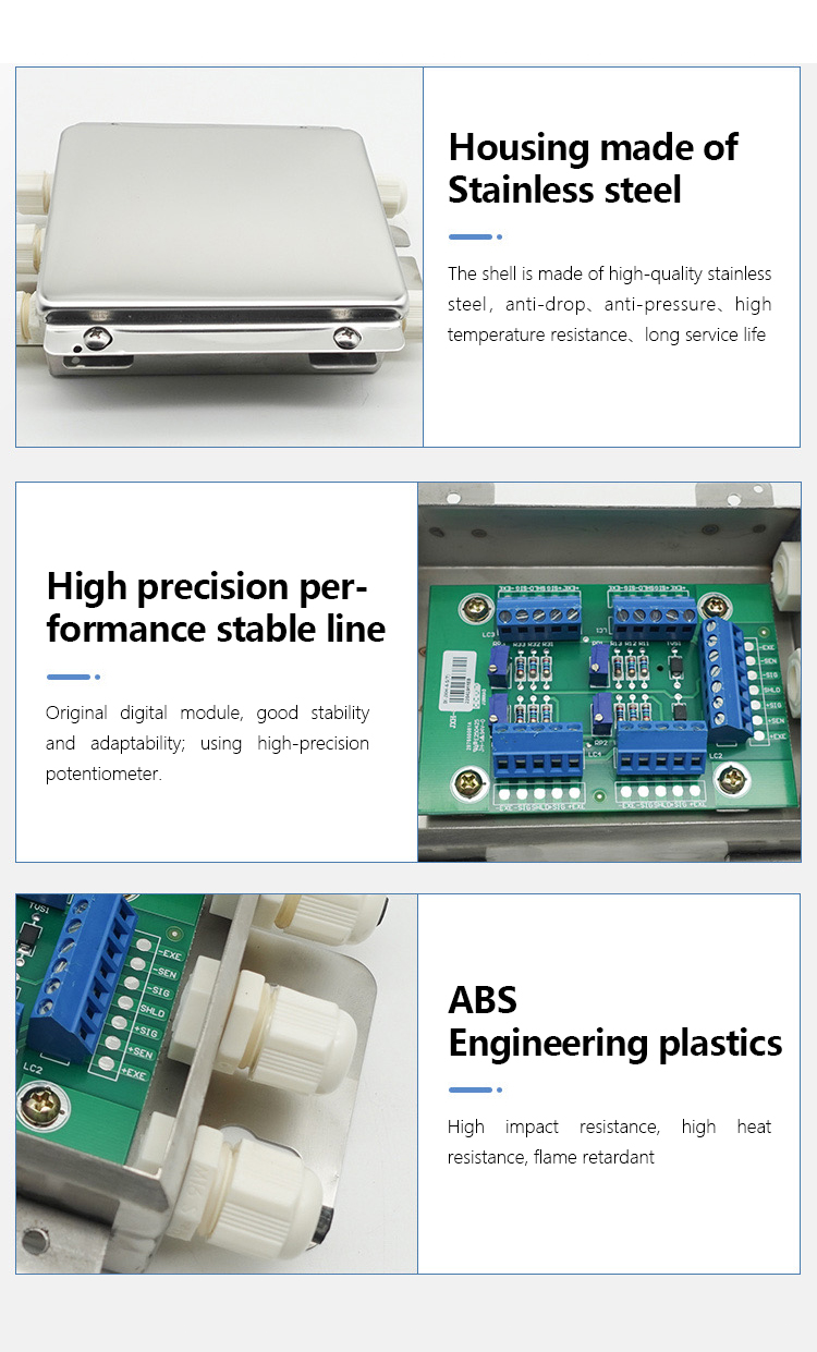 SOHE Stainless Steel Junction Box for Weighing Scale 5-Hole Design Eligibility Outdoors