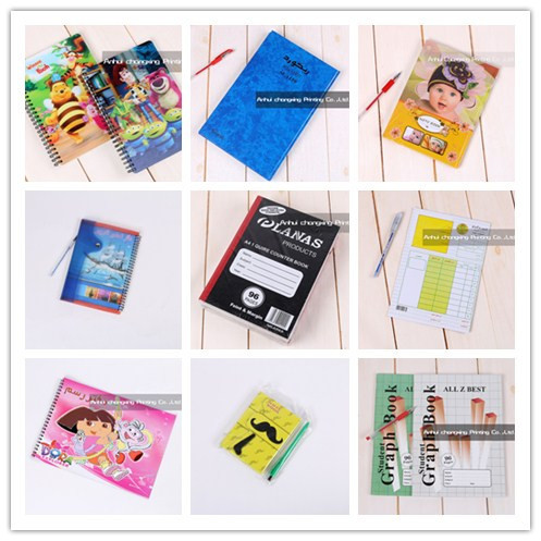 Low MOQ Large Print Planner Agenda Exercise Book with Custom Printing Notebook and Pen