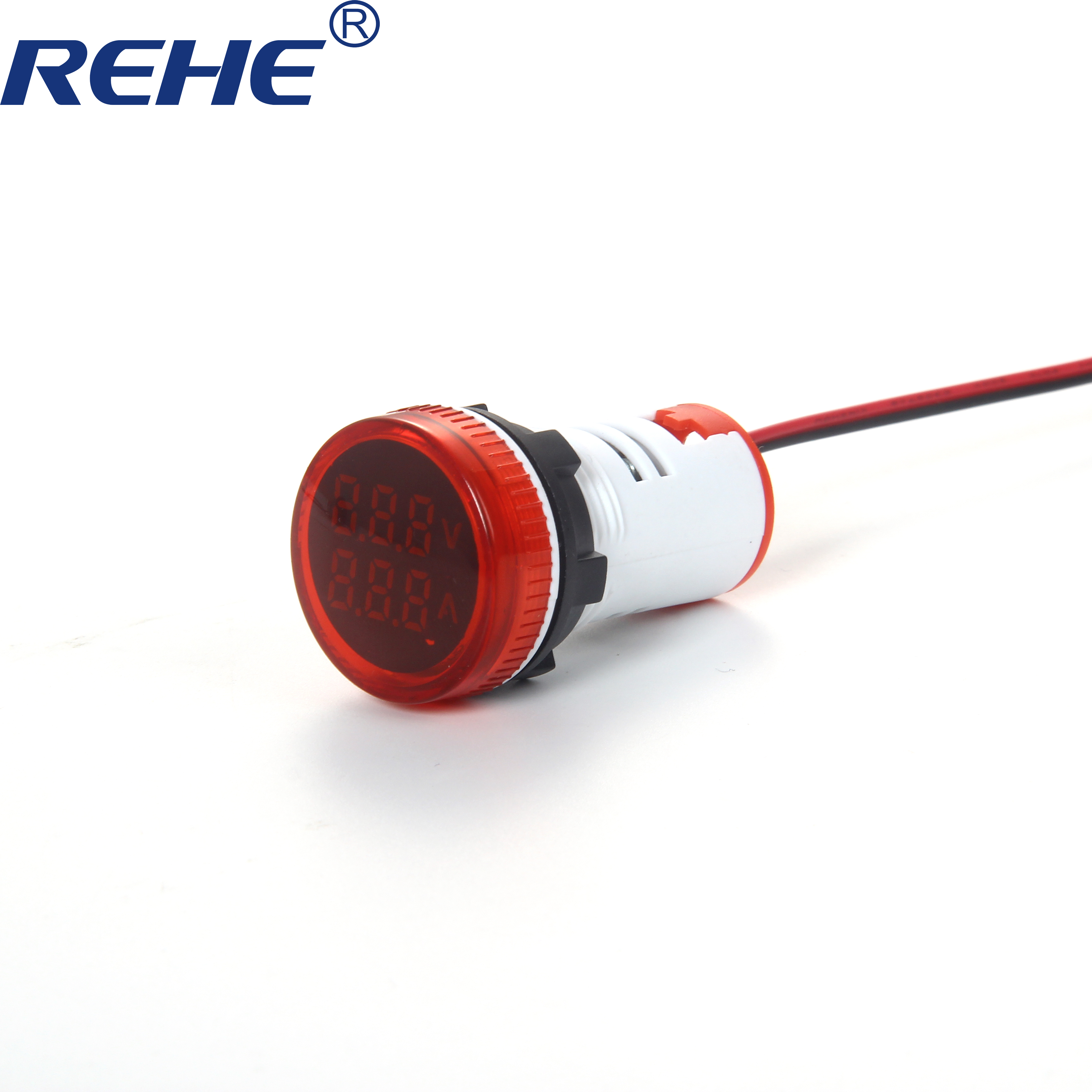 22mm 100A 50~500V round LED indicator voltmeter ammeter digital indicator signal lamp voltmeter ammeter lights tester