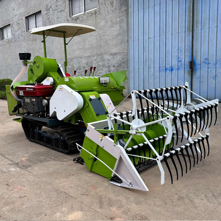 Wheat Rice Combine Harvesters Mini Small Combine Harvester Machine