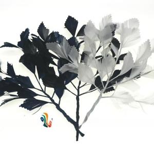  Shipping via DHL UPS FEDEX TNT Stripped Goose Feather Flower Fascinator with Wire Accessory Manufactures