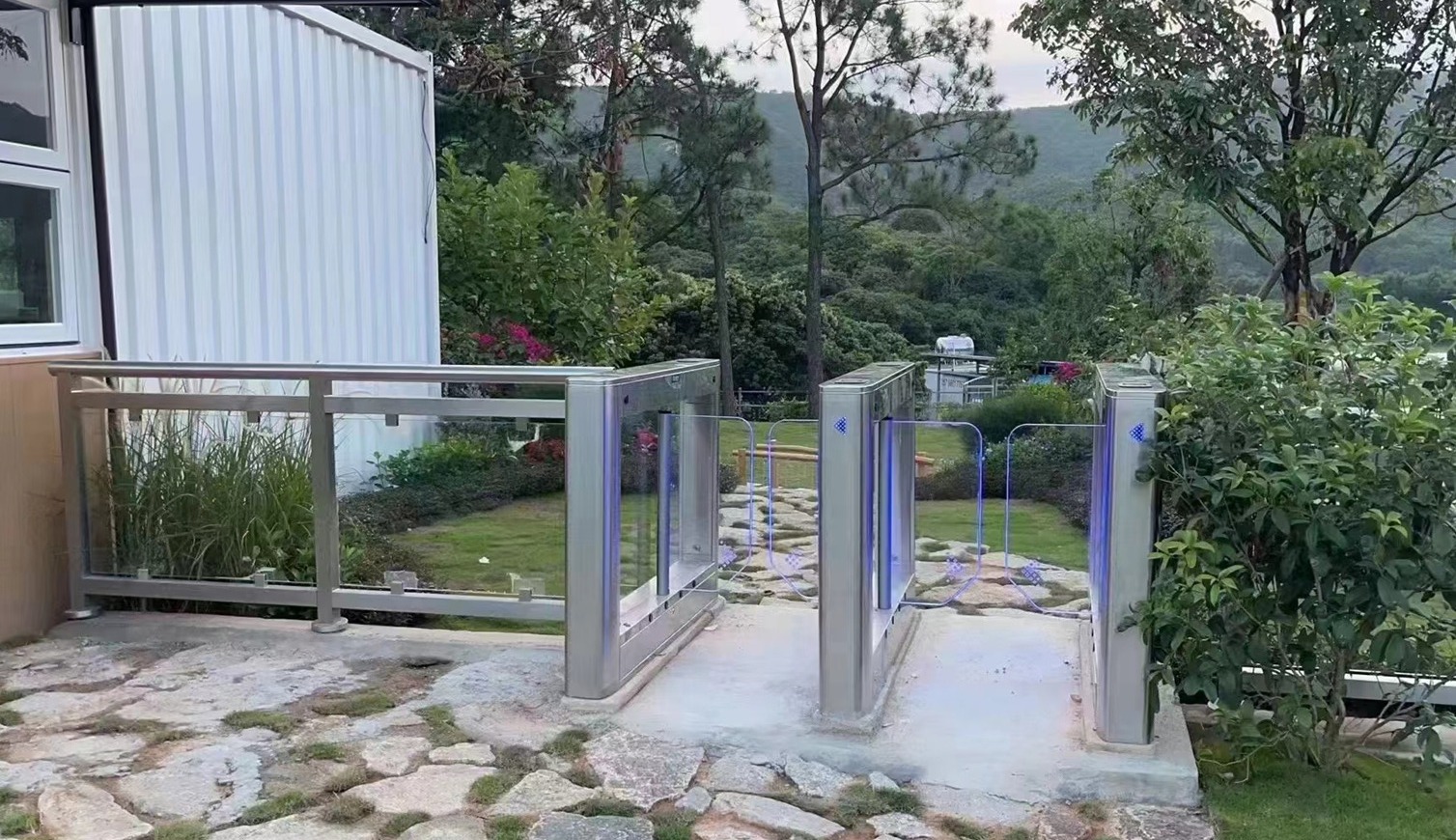 Integrated Design Swing Turnstiles Gate Stainless Steel Office Security Gates