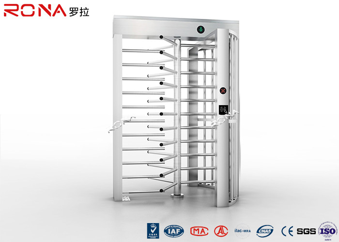 High Security Full Height Pedestrian Turnstiles Stainless Steel 30 Persons /Minute