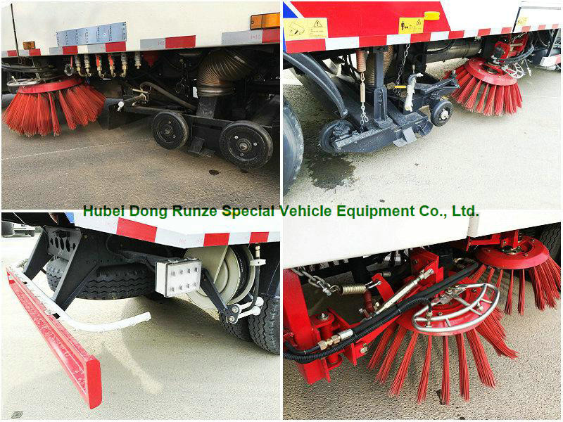Multifunctional ISUZU Road Cleaning Truck , Vacuum Broom Sweeper Truck