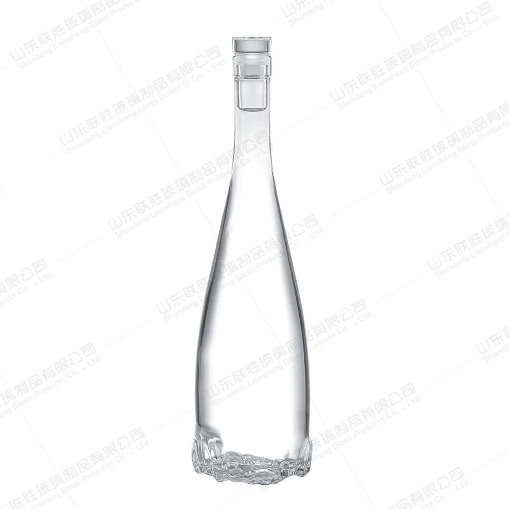 Acceptable Customer's Logo Hot Stamping Wine Glass Bottle for Whisky Tequila Rum Liquor