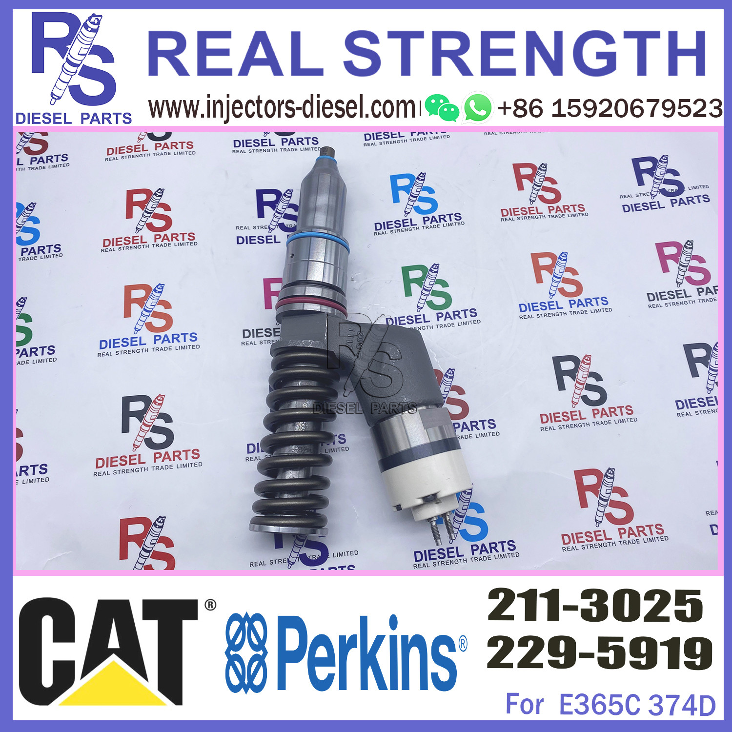 2113025 Caterpillar Fuel Injector 211-3025 229-5919 C18 C15 Diesel Engine Parts