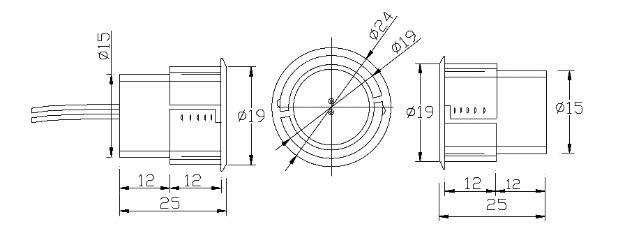 CE certified door switch sensor in dimension:Φ10*33mm inner packing:20sets/PE