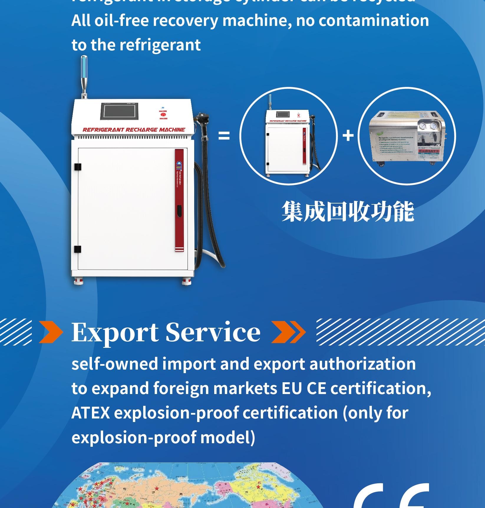 Single System Gas Freon Charging Station ATEX Certificated CM8600 ExS