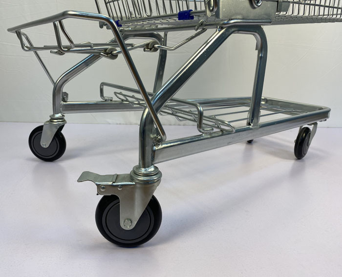 240L Convenience Store Grocery Carts Metal Durable German type Steel Shopping Cart