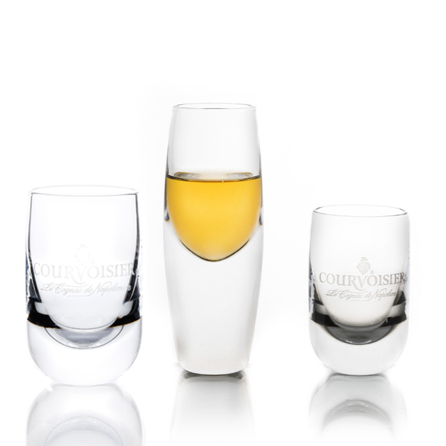 Custom logo round lead free crystal transparent 50ML Shot Glass