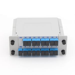 FTTH 1x16 LGX Box Type Splitter SC APC UPC Fiber Optic PLC Splitter ABS Cassette