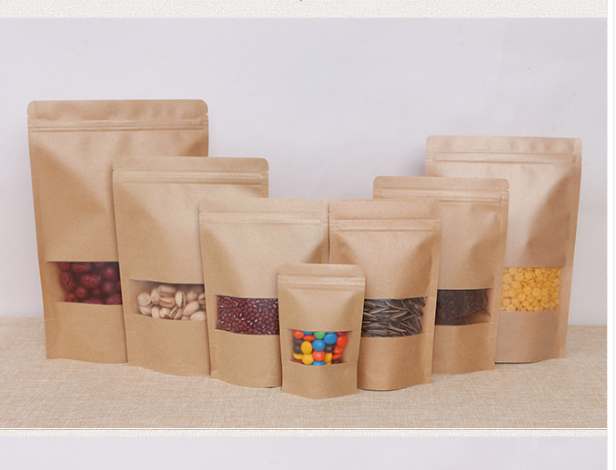 Standing Up Pouches Customized Paper Bags k Multi - Size For Dried Fruits Nuts