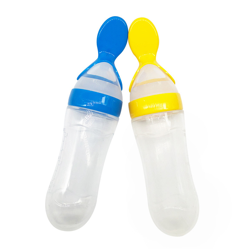 Baby Mate Silicone Baby Products Baby Solid Food Feeder Spoon Feeder