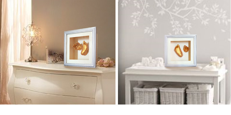 Little Baby Memory Hand And Foot Casting Photo Frame With Painting