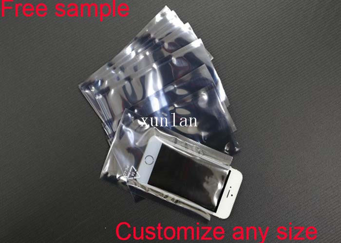Customized Shiny Anti Static Plastic Bags Copperplate Printing 2 / 3 Sealing Sides