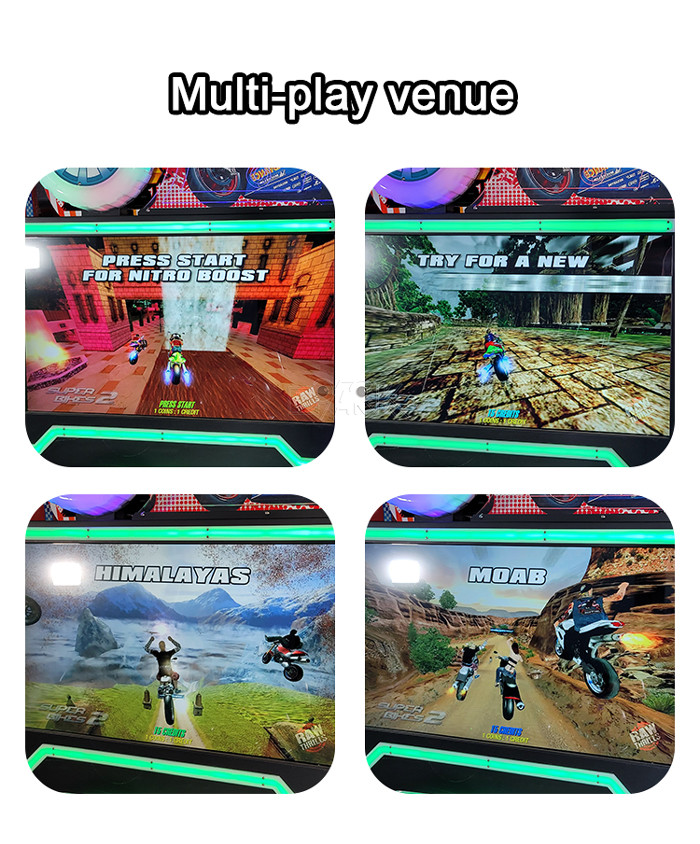 Indoor 42 Inch Screen Arcade Flaming Motor Racing Simulator Video Game Machines