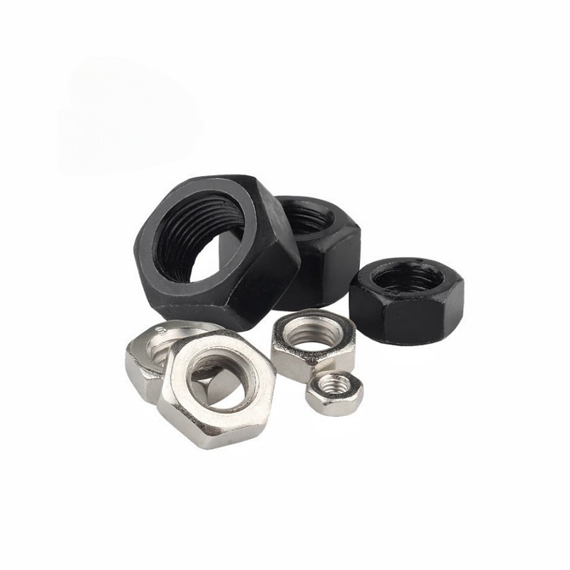 304 Stainless Steel External Hexagon Nut Metal Lock Nut M14 M16 High Hardness