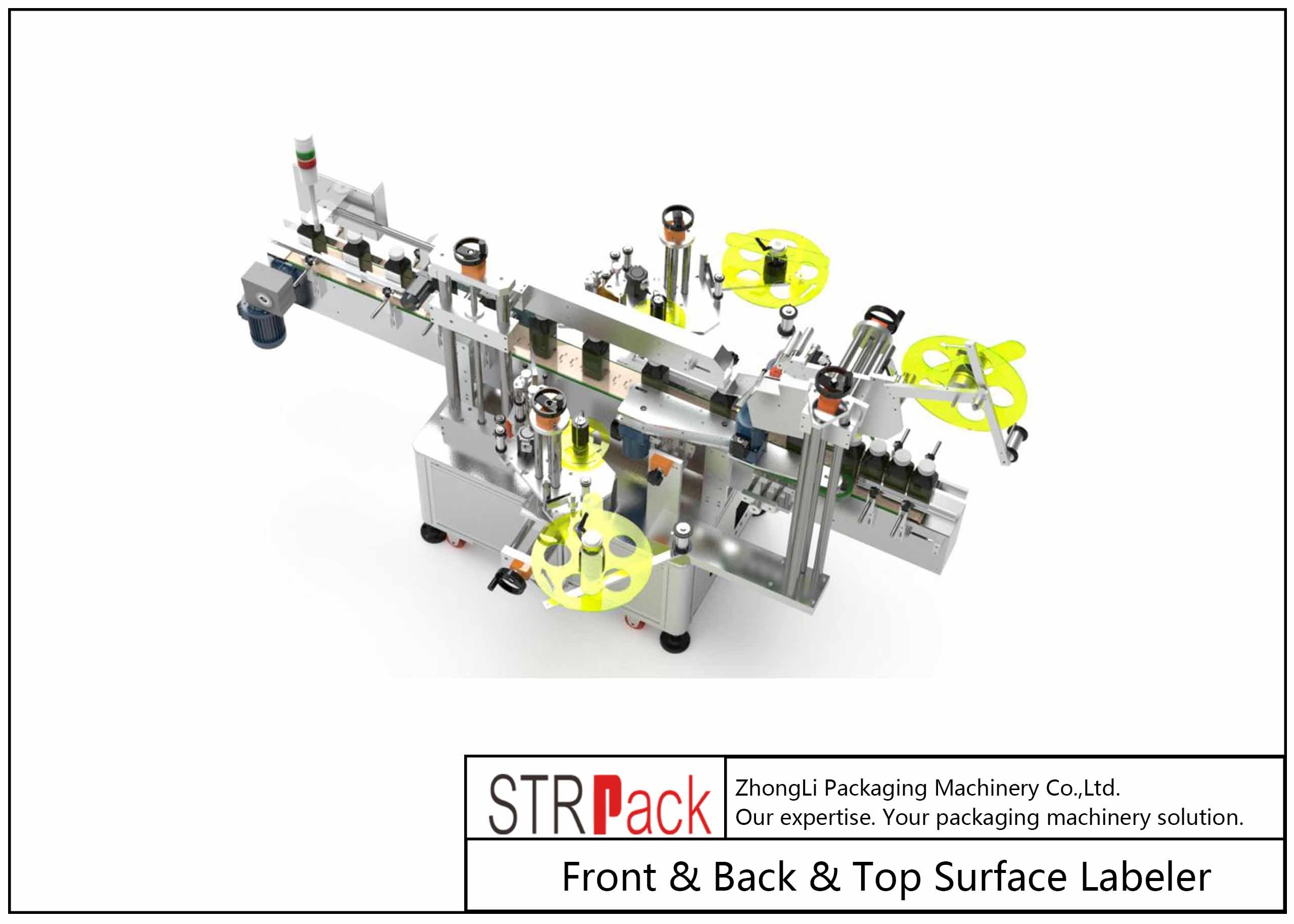 Self Adhesive Round / Square Bottle Sticker Labeling Machine Multi Directional