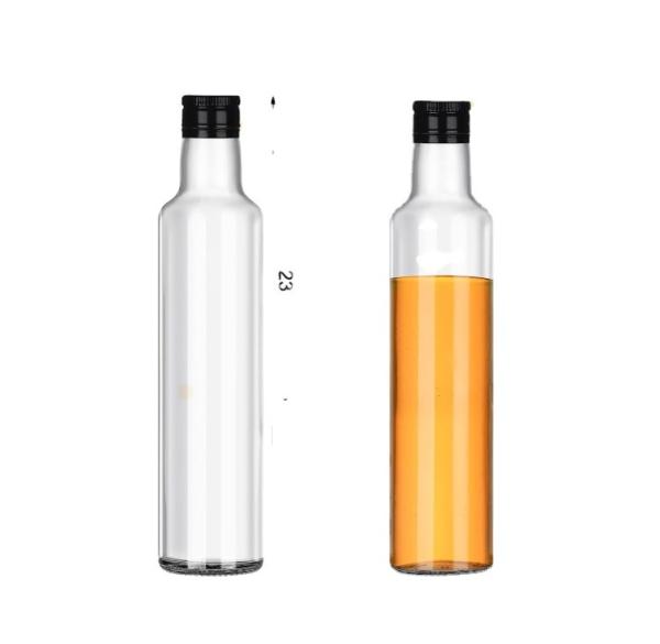 Food Storage Container 750ml Clear Glass Bottle for Kitchen Vinegar Cooking Oil