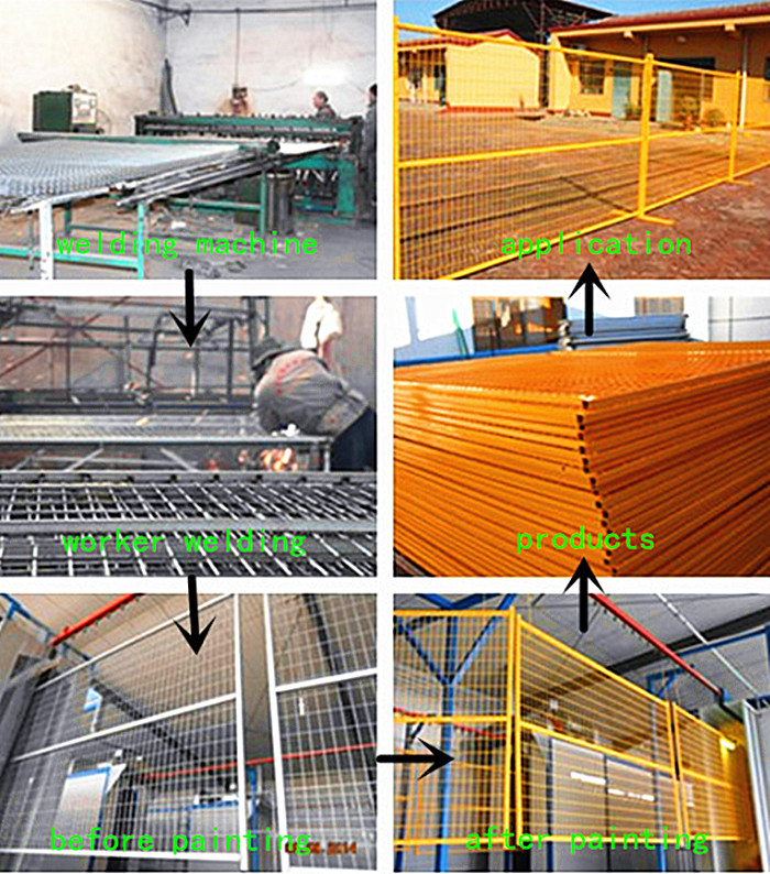 6'X12' Iron Temporary Security Fence USA Standard Crowd Fence Barriers