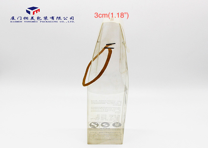 Light Weight Clear Plastic Gift Boxes Rope Handle On Top Excellent Impact Resistance