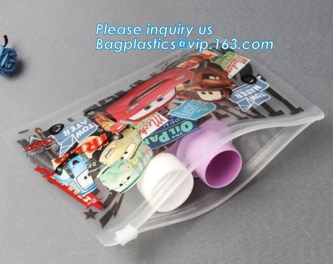 Eco Friendly Slider Zipper Bags Cosmetic Gift Packing Pvc Zip lockkk / Cosmetic Makeup Bags