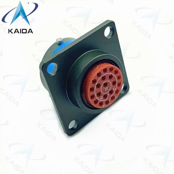 22 Male Pins D38999 Series 2 Connector Crimp Box Mounting Receptacle D38999 Mil