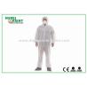 Buy cheap White Disposable Protective Coveralls With Hood And Feetcover By SMS PE from wholesalers