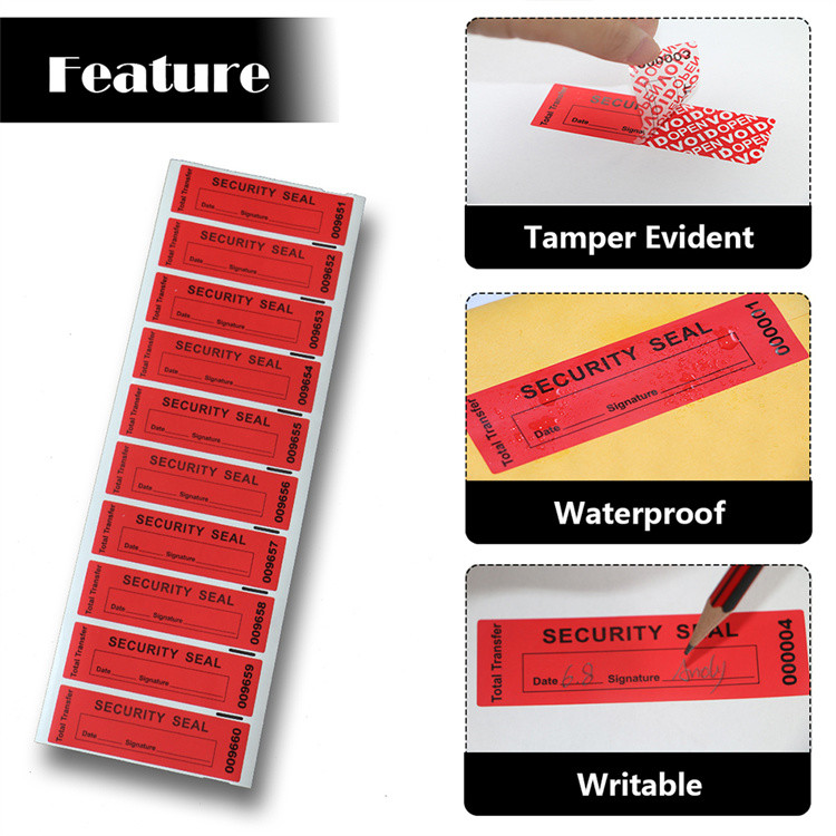 Self Seal Custom Void Tamper Proof Label Warranty Security