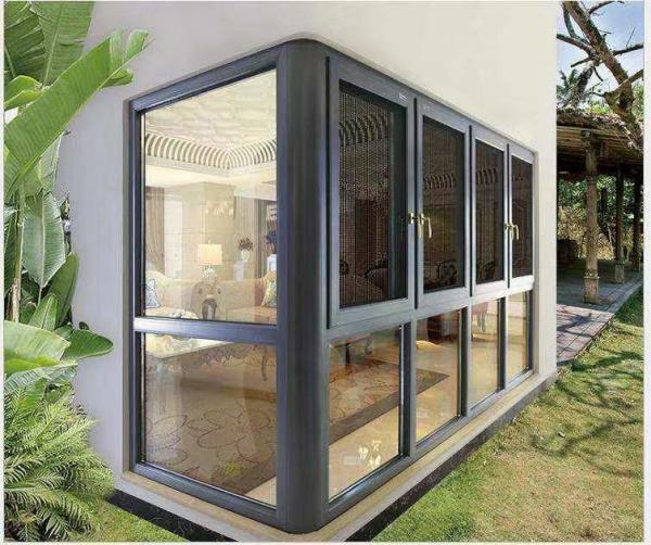 Aluminum Alloy Casement Windows for Office Buildings Customizable Glass
