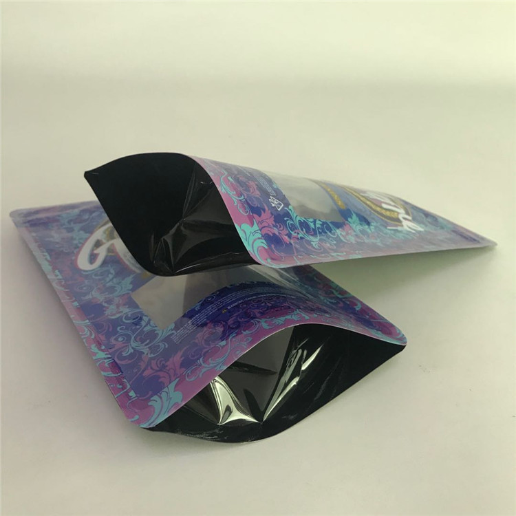 Clear Front Gravure Printing CMYK Color Plastic Holographic Bags