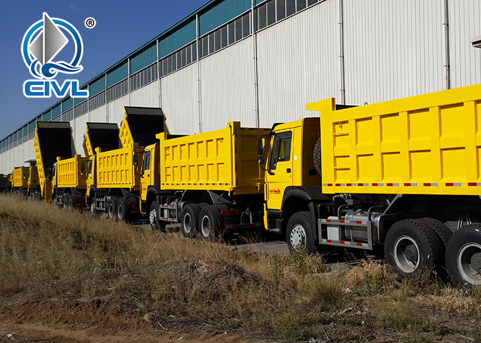 Dump Truck Heavy Duty Dump Truck 10-24m3 Volume 6800*2300*800 HOWO 371hp Tipper truck Yellow color