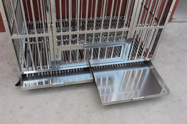 Firm Durable Medical Veterinary Equipment Square Tube Stainless Steel Dog Cages