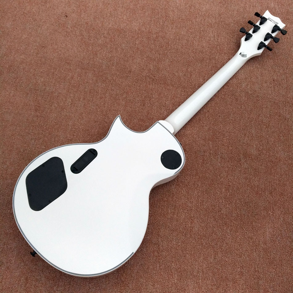 In stock Custom LTD Iron Cross SW James Hetfield Signature Electric Guitar EMG Snow White, Rosewood Fingerboard, Free sh