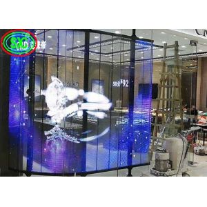 China SMD2121 Transparent LED Screen Full Color Advertisement Window Signage led transparent display on sale