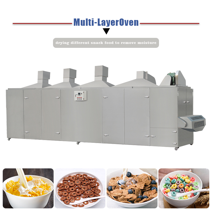 Automatic Extrusion Pressing Corn Flakes Machine Production Line