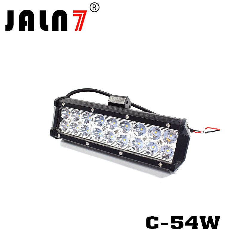 LED Light Bar JALN7 54W CREE Spot Flood Combo LED Driving Lamp Super Bright Off Road Lights LED Work Light Boat Jeep