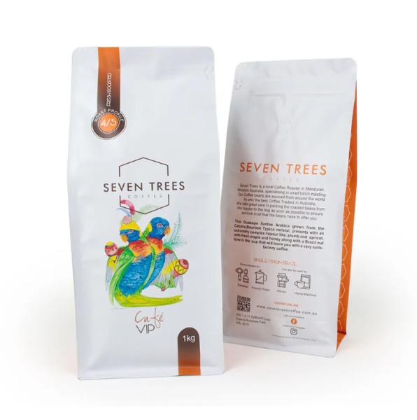 Customized LOGO Printing Flat Bottom Pouch Gusset Eight Side Seal Pet Food Bag