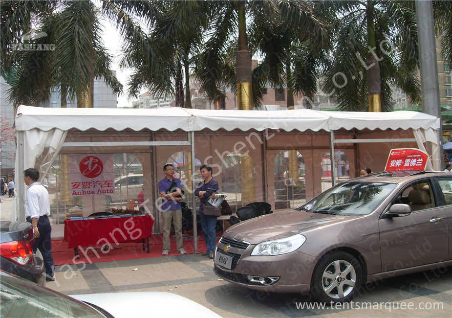 Aluminum Profile UV Resistant Car Outdoor Exhibition Tents White PVC Fabric Cover