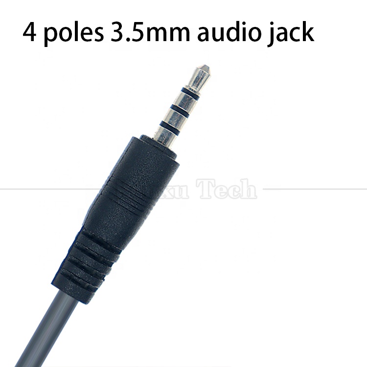 1M USB to 3.5mm 4 Poles DC Audio Jack Extension Cable for Car Speaker