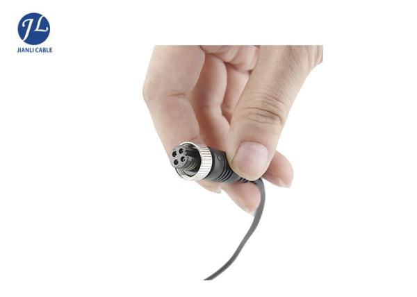 Waterproof 10 Meters Aviation Cable 4 Pin Screw Connector For Spliter Monitoring