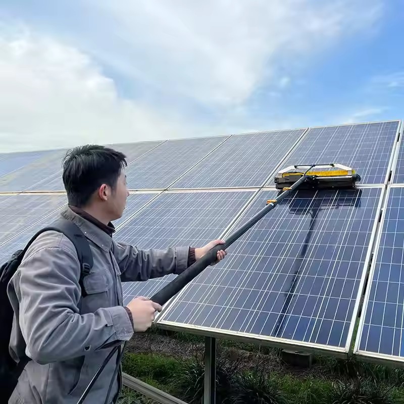 Handheld Photovoltaic Cleaning Electric Roller Brush, Dry Cleaning, Water Washing Dual-purpose Cleaning Brush