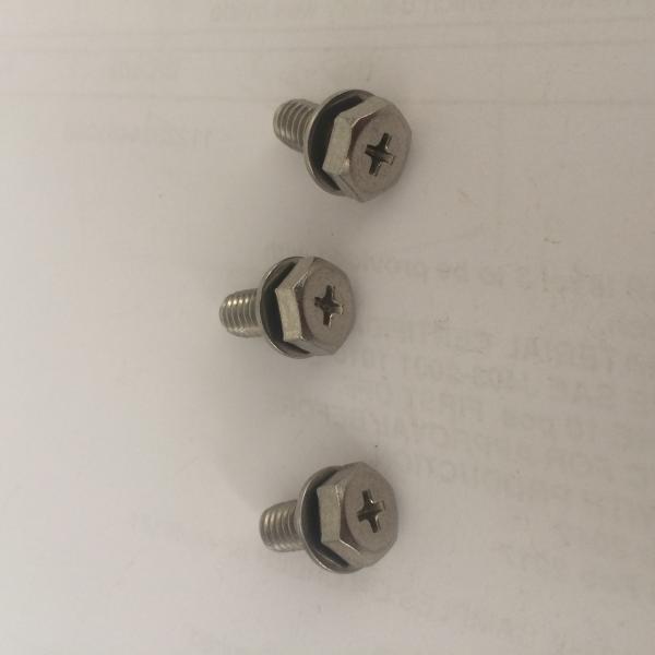Stainless Steel Hex Head with Flat Washer SEMS Screws Stainless Steel Phillips